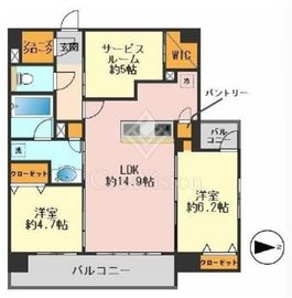 ユニハイム小岩 6階 間取り図