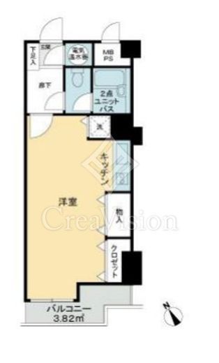 ライオンズマンション白金第3 2階 間取り図