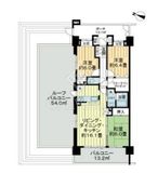 クレストフォルム横浜リヴァシス 12階 間取り図