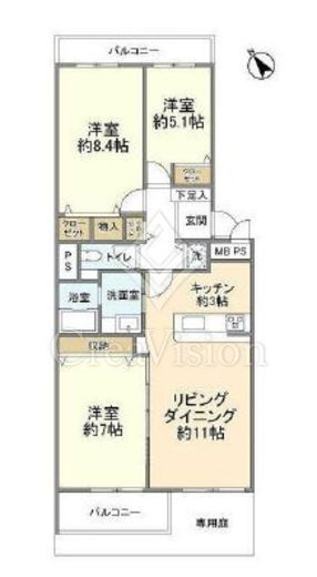 メイツ大岡山 1階 間取り図