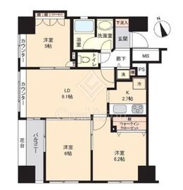 デュオ駒込 6階 間取り図