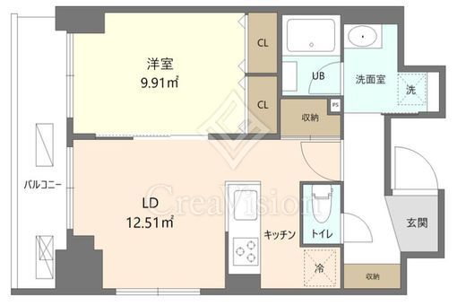 Reframe5 早稲田 6F1 間取り図