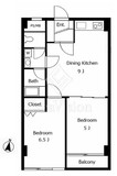 ドミール五番町 3階 間取り図