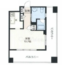 レジデンスシャルマン月島 813 間取り図