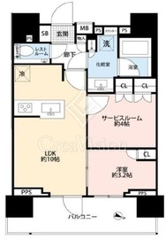 ピアース渋谷ウエスト 10階 間取り図