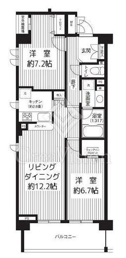 ピエス綱島 402 間取り図