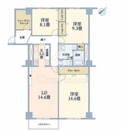 ドミ小石川 12階 間取り図
