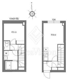 シティウォーク荏原中延 104 間取り図