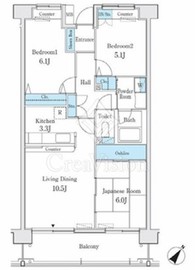 パークキューブ亀有 7階 間取り図