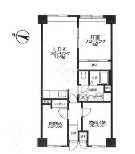 マンションニュー本郷 2階 間取り図