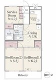 ドエルリバーサイド大島 102 間取り図