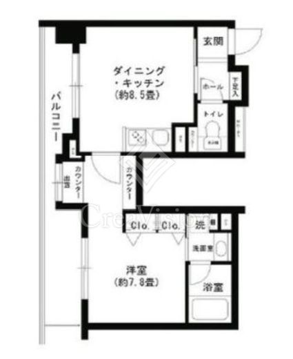 クリオ文京小石川 1404 間取り図