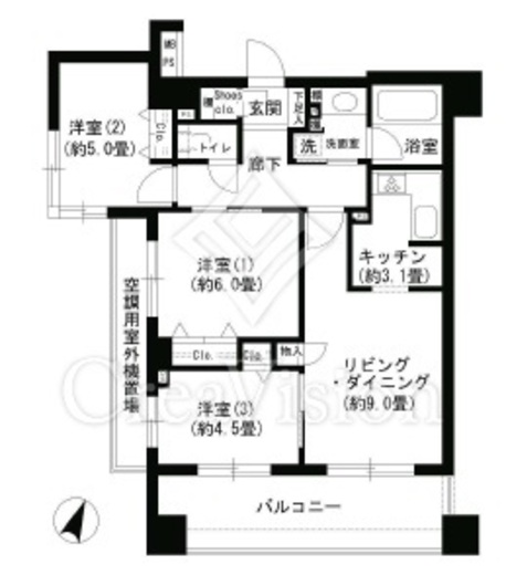 クリオ文京小石川 801 間取り図