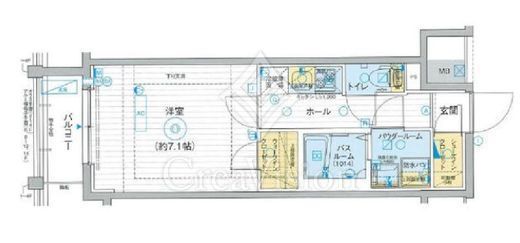 エステムプラザ東京ライズ 9階 間取り図
