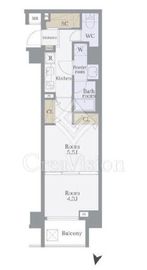 ガリシア錦糸町4 3階 間取り図