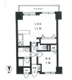 朝日広尾マンション 9階 間取り図