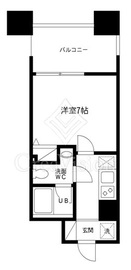 レジディア島津山 501 間取り図