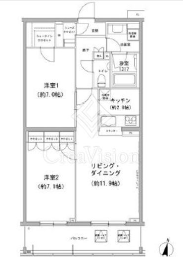 ヒューリックコート雪が谷 510 間取り図