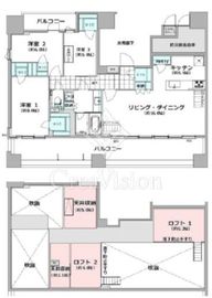 プレシス東麻布 13階 間取り図