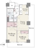 イーストコア曳舟一番館 16階 間取り図