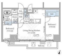 ＭＯＤＩＥＲ　ＢＵＮＫＹＯ　ＭＥＪＩＲＯＤＡＩ 8階 間取り図