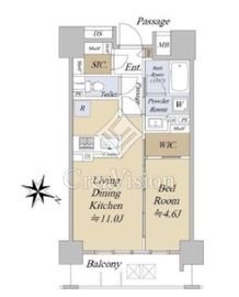 アクシルコート日本橋本町 11階 間取り図
