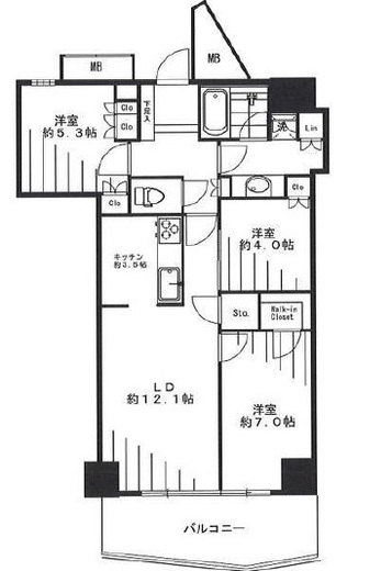 キャピタルマークタワー 17階 間取り図