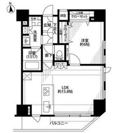 プレール・ドゥーク浜松町 13階 間取り図