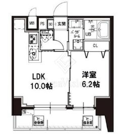 メゾンドアーク南大井 13階 間取り図