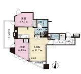 ライオンズ東中野 4階 間取り図