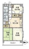用賀ガーデンフラッツ 3階 間取り図