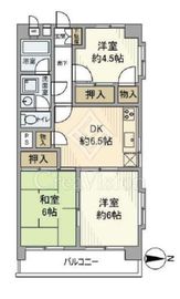 用賀ガーデンフラッツ 3階 間取り図