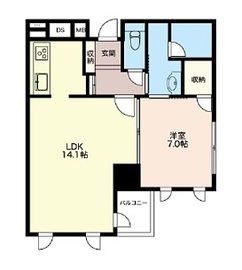 エスティメゾン五反田 607 間取り図