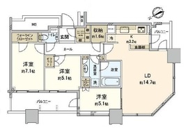 スカイズタワー＆ガーデン 19階 間取り図