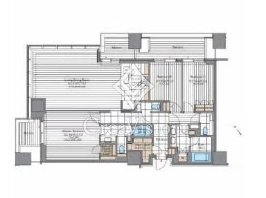 麻布台ヒルズレジデンスB 46階 間取り図