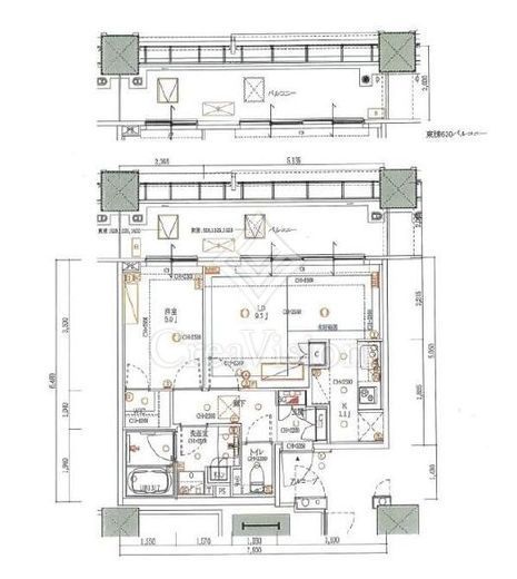 白金ザ・スカイ 15階 間取り図