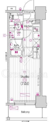 ガーラ・リバースクエア横濱南 2階 間取り図