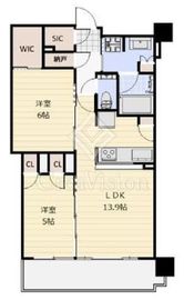 グランドシティタワー月島 19階 間取り図