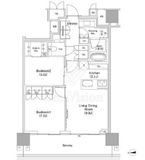 ＪＩＹＵＧＡＯＫＡ　ＭＵＳＥ　ＳＱＵＡＲＥ　ＴＨＥ　ＲＥＳＩＤＥＮＣＥ 10階 間取り図