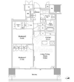 ＪＩＹＵＧＡＯＫＡ　ＭＵＳＥ　ＳＱＵＡＲＥ　ＴＨＥ　ＲＥＳＩＤＥＮＣＥ 10階 間取り図