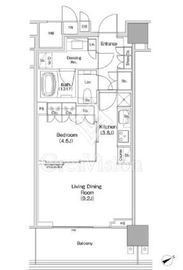 ＪＩＹＵＧＡＯＫＡ　ＭＵＳＥ　ＳＱＵＡＲＥ　ＴＨＥ　ＲＥＳＩＤＥＮＣＥ 8階 間取り図
