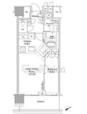 ＪＩＹＵＧＡＯＫＡ　ＭＵＳＥ　ＳＱＵＡＲＥ　ＴＨＥ　ＲＥＳＩＤＥＮＣＥ 14階 間取り図