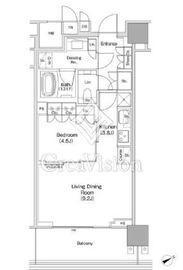ＪＩＹＵＧＡＯＫＡ　ＭＵＳＥ　ＳＱＵＡＲＥ　ＴＨＥ　ＲＥＳＩＤＥＮＣＥ 14階 間取り図