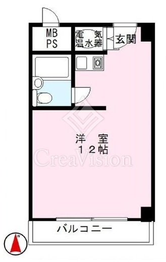 新宿御苑前マンション 3階 間取り図