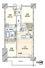パークホームズ錦糸町猿江恩賜公園 6階 間取り図
