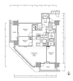 ＪＩＹＵＧＡＯＫＡ　ＭＵＳＥ　ＳＱＵＡＲＥ　ＴＨＥ　ＲＥＳＩＤＥＮＣＥ 11階 間取り図