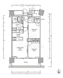 ＪＩＹＵＧＡＯＫＡ　ＭＵＳＥ　ＳＱＵＡＲＥ　ＴＨＥ　ＲＥＳＩＤＥＮＣＥ 10階 間取り図