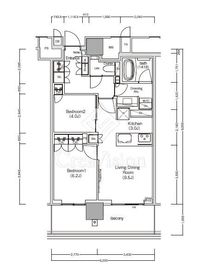 ＪＩＹＵＧＡＯＫＡ　ＭＵＳＥ　ＳＱＵＡＲＥ　ＴＨＥ　ＲＥＳＩＤＥＮＣＥ 10階 間取り図