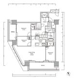 ＪＩＹＵＧＡＯＫＡ　ＭＵＳＥ　ＳＱＵＡＲＥ　ＴＨＥ　ＲＥＳＩＤＥＮＣＥ 8階 間取り図