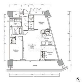 ＪＩＹＵＧＡＯＫＡ　ＭＵＳＥ　ＳＱＵＡＲＥ　ＴＨＥ　ＲＥＳＩＤＥＮＣＥ 10階 間取り図